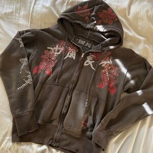 The Great China Wall Brown Jacket with Red Accents